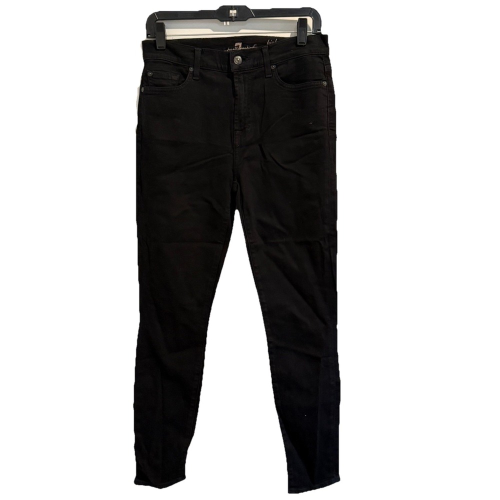 7 for all mankind jeans men Paxtyn Skinny or Slimmy deep‎ black wash.size 28